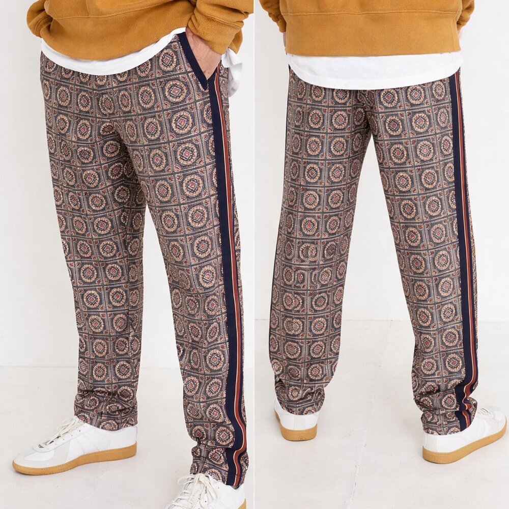 Urban Outfitters UO Mens Oscar Mandela Track Side Pocket Pull-on Pants SZ Small